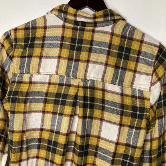 American Eagle Womens Soft Plaid Boyfriend Fit Long Sleeve Flannel Shirt Size XS - Picture 13 of 15